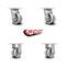 Service Caster 4 Inch V Groove Semi Steel Caster Set with Roller Bearings 2 Swivel 2 Rigid SCC SCC-30CS420-VGR-2-R420-2 - alternate 6